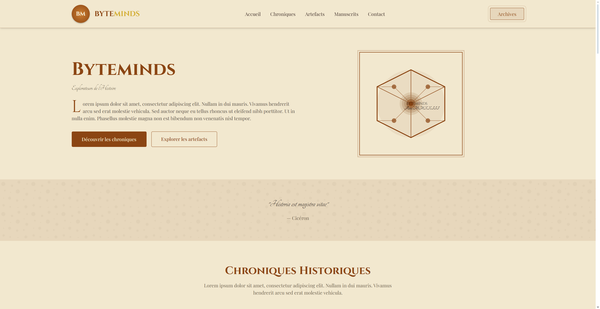 Template journal de présentation par ByteMinds, création de sites web modernes