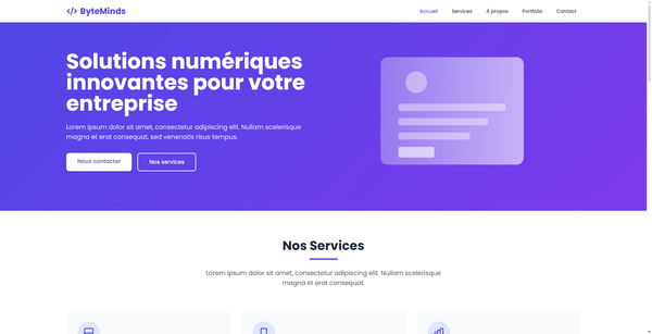 Solution numérique innovante par ByteMinds, développeur web professionnel